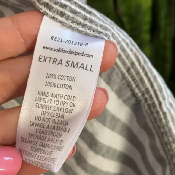 Solid & Striped Cotton Shirt - Picture 5 of 6